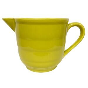 Vintage Bauer USA MCM Green Ringware Pitcher Bowl W Handle Decor Gift